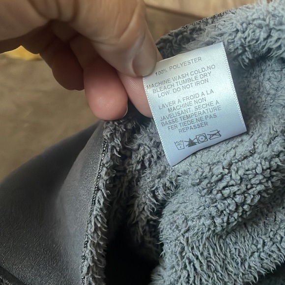 Velvet Purple Suede Fleece Lined Full Zip Jacket - Picture 5 of 5